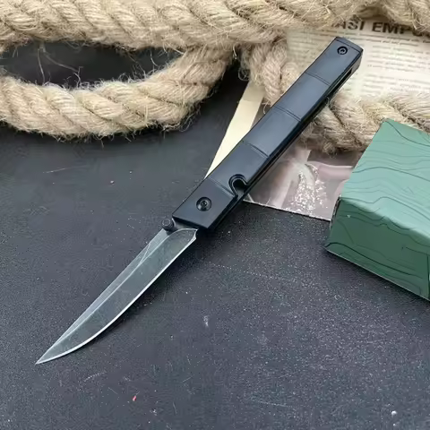 7096K Camping Folding Knife Outdoor Knife 8Cr13Mov Blade Utility Knife Portable Hunting Knife Multi-