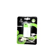 AA AAA C D 9V 18650 1.5v 3.7v Li-Ion Rechargeable Battery Type-C USB Charger Cable