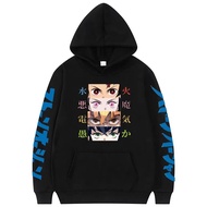 Japanese Anime Demon Slayer Kimetsu No Yaiba Hoodie Men Harajuku Hoodies Loose Coat Hooded Tee