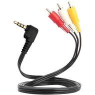3.5 mm to RCA AV Camcorder Video Cable, 4Ft Male Male Plug Stereo Audio Video AUX Cable for Canon AV