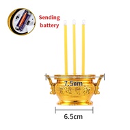 เชิงเทียนไฟฟ้า  ชุดธูปเทียนดอกบัว LED ชุดธูปเทียนไฟฟ้า เทียนดอกบัวไฟสะบัด พร้อมถ่านครบชุด สะดวก ปลอด