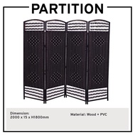 Partition Room Divider Screen Folding Divider 4pcs Partition