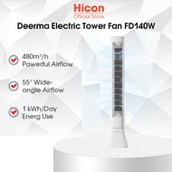 Deerma FD140W Electric Tower Fan Wide & Far Air Supply 3 Wind Modes 55° Oscillation Slim Space-Savin