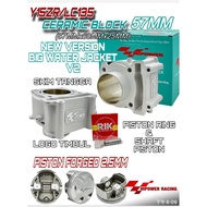 HIPOWEER HI POWER LC135 57MM CERAMIC BLOCK KIT SET (WITH FORGEN 2.5MM SEMI DOME PISTON)