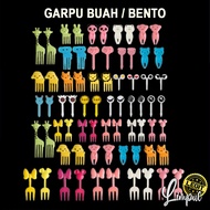 Mini Bento Fruit Fork Set | Bento Fork Cake Skewer Food Picks Animal Skewers Cute Motif Children's S