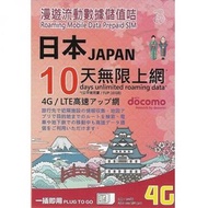 3hk日本 docomo10日(10GB 4G)之後無限上網卡電話卡SIM卡data