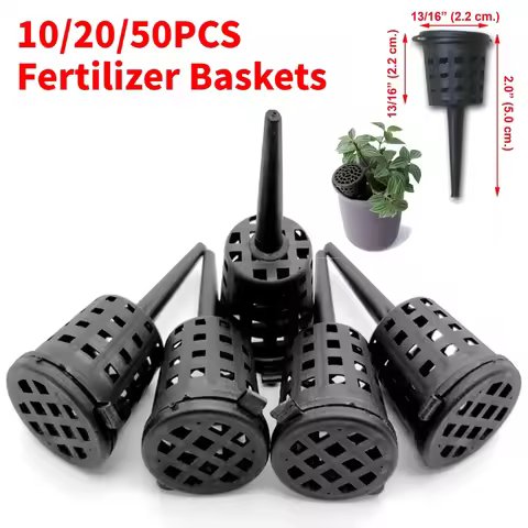 Plant Fertilizer Baskets with Lid Automatic Fertilizer Pot Box Bonsai Fertilizer Container for Flowe