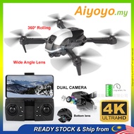 4K Drone Dual Camera Drone WIFI FPV HD Camera Drone Wide Angle HD 1080P Camera Height Keep RC Quadco