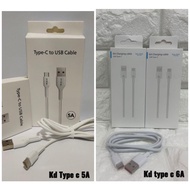 Type-C 5A 6A Data Cable Supports Fast Charging Type C to USB Cable 80cm