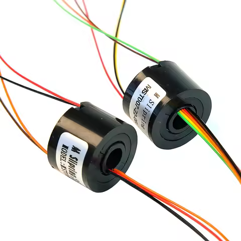 Slip Ring 2/4/6 Channel Wires With Hole Dia.7mm 1.5A Electric Slip Ring Hollow Shaft for PTZ Dining 
