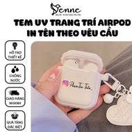 Airpod case stickers with DSQ2's name printed on request, unique Airpod case stickers, Airpod case s