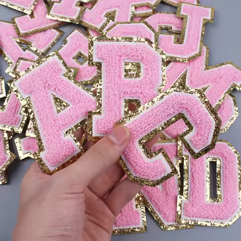 8CM Patch Letters for Clothes Alphabet Sticky Letter Clothing Bags Jacket Iron on Letter Emblems Che