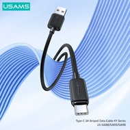USAMS US-SJ698/699/701/702 3M USB-A / C to C / L Striped Data Cable KY Series