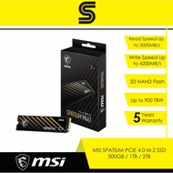 MSI Spatium M461 PCie 4.0 M.2 SSD Read Speed 5000MB/s (2TB)