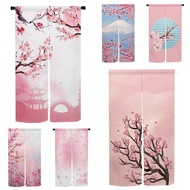Cherry Blossom Door Curtain Japanese Printed Izakaya Doorway Partition Curtain Kitchen Bedroom Entra