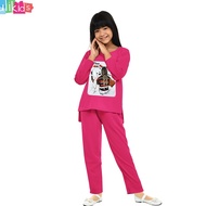 Ulikids Girls' Long Sleeve Cartoon Character Clothing Set 31 Years Muslim Model Set