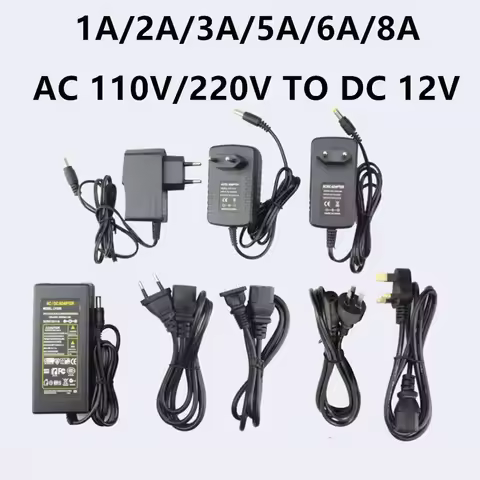 12V 3A 5A Power Supply For Led Strip 220V To 12V Output Transformer 1A 2A Adapter 4A 6A 12V Current 