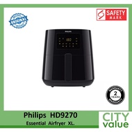 Philips HD9270 | HD9280 Essential Airfryer XL. Rapid Air Technology. 1.2kg, 6.2L Capacity. Safety Mark Approved.