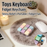 Relief Party Toys Key Fidget Keyboard Fidget Keychain 9-key Keyboard Stress Toys