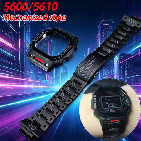 316L Upgraded Mech Style Stainless Steel Mod kit bezel For Casio GW-B5600 GMW-5610 GWX-5600 DW-5600 
