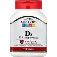 21st Century Vitamin D3 5000 IU Tablets, , 110 Count BUJA