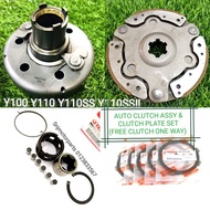 Y100 Y110 Y110SS Y110SSII AUTO CLUTCH HOUSING + AUTO SHOE + CLUTCH PLATE FREE CLUTCH ONE WAY SET