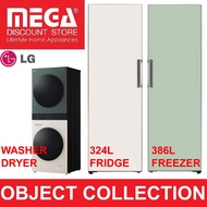 LG GB-B3863MN FRIDGE &amp; GB-B3243BE FREEZER &amp; WT1410NHEG WASHER DRYER ( OBJECT COLLECTION) + FREE GIFT BY LG