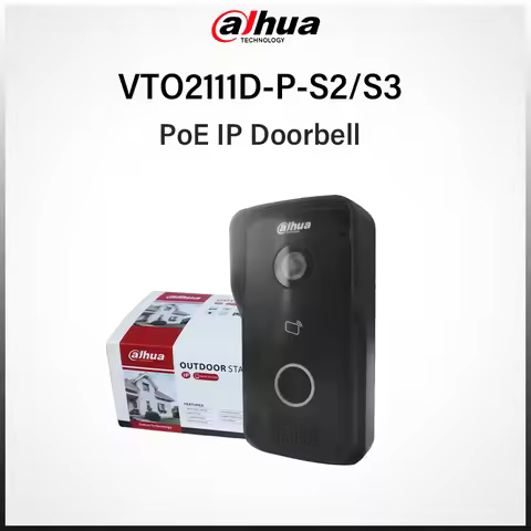 Dahua 1080P 2MP PoE Doorbell Outdoor Video Intercom Control 2 locks HD Auto IR Card APP Unlock Full 
