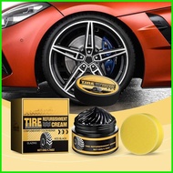 Tire Cleaner and Shine Long-Lasting Tire Shine Gel 50g Car Tire Shine Wax Car Tire Care Agent Protec