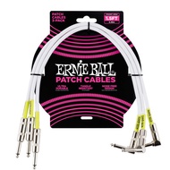 ERNIE BALL ERNIE BALL 6056 Patch Cable 3 Pack 1.5ft STRAIGHT / ANGLE 3Pack 46cm White