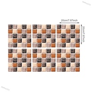starbuy101 6PCS 3D Mosaic Waterproof Bathroom Kitchen Decoration PVC Tiles Decal Sticker