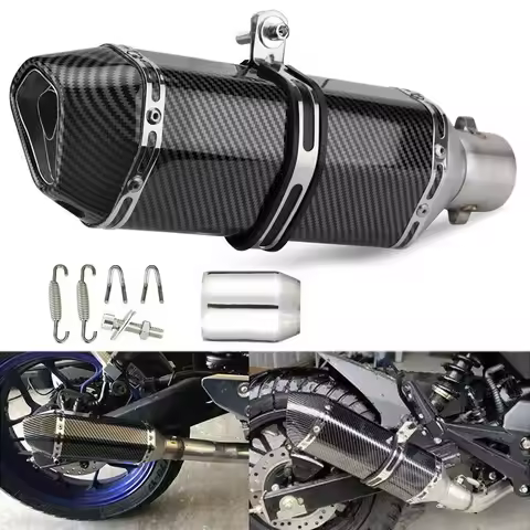 38-51mm Slip Motorcycle Exhaust Muffler Pipe Muffler Tips With Db Killer For Yamaha Tenere 700 19-25