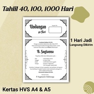 Tahlil Invitations 40 Days, 100 Days, 1000 Days Instantly