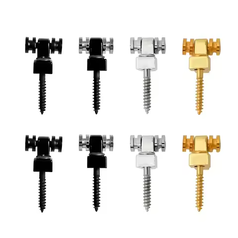 2pcs Electric Guitar Chrome Roller String Trees Retainer Mounting Tree Guide Silvery Black Golden 4C