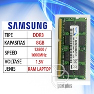 SAMSUNG DDR3 8GB 12800 / 1600MHz LAPTOP RAM SODIMM 1.5v 8GB