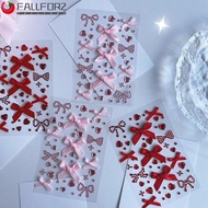 AFALLFOR Face Gem Sticker, Shiny Waterproof 3D Rhinestone Sticker, Decorative Y2K Bowknot Self-adhes