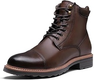Mens Dress Boots Classic Leather Boots for Men Cap Toe Chukka Boots Mens High Top Breathable Ankle Boots