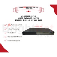 Refurbished Cisco WS-C2960S-24TS-L Switch 24 x 10/100/1000 Ports - Gigabit Ethernet Switch - 4 x SFP