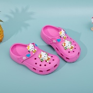Crocs children's hellykitty fashion non-slip beach shoes hole slippers for baby girls