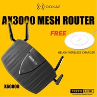 TOTOLINK X6000R AX3000 / X2000R AX1500 WiFi 6 Dual-Band Gigabit Wireless Mesh Router | EasyMesh Up t