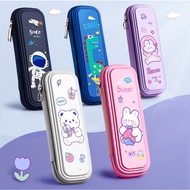 Student Pen Case with 3 Compartments 2D Cartoon Size 8cm BU09- Pen Case and School Supplies for Chil