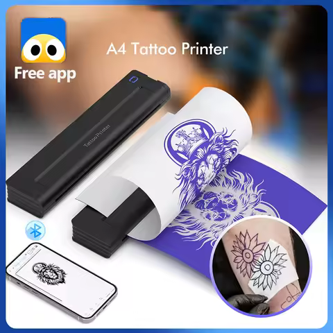 Tattoo Transfer Printer Automatic Fast Printing Bluetooth Portable Tattoo Stencil Maker Suitable For