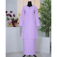 Muslimah 2-Piece Kurung Dress - Round Collar, Long Sleeves, Straight Cut | Sizes S-7XL