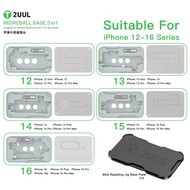 2UUL BH13 MidReball Base 5 in 1 Mainboard Mold for iPh 12-16PM Boards Reballing