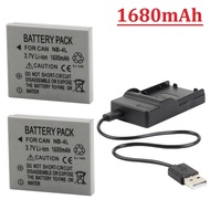 1680mah NB-4L NB 4L Camera Battery with charger for Canon IXUS 30 40 50 55 60 65 90 100 I5 I7 SD400 