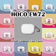 READY STOCK!For HOCO EW72 Case Earphone Case Cartoon Transparent Soft Silicone Casing