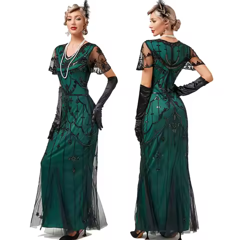 New Arrival Mermaid Costume 1920s Flapper Gatsby Flapper Gatsby Dress Long Wedding Party Long Evenin
