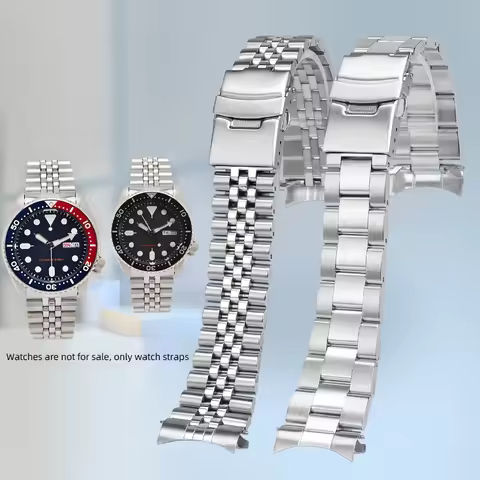 Stainless Steel Strap for Seiko No. 5 SKX007 skx009 Watch 20 22mm Curved Bracelet for Oyster SSK003 