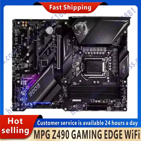 Used LGA1200 motherboard MPG Z490 GAMING EDGE WiFi Z490 for i5-10400F z490 CPU DDR4 PCI-E 3.0 128GB