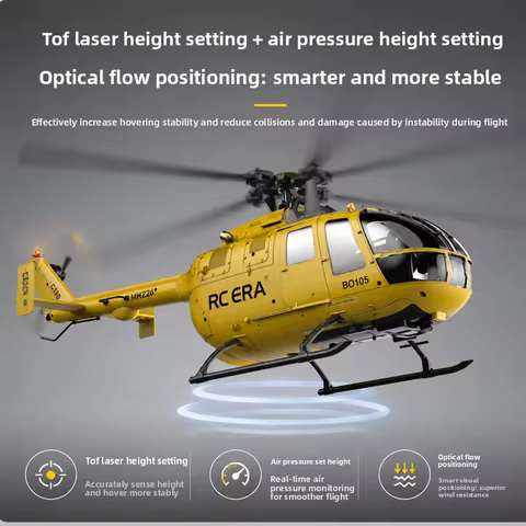 C180 Remote Control Helicopter BO105 Simulation Model Brushless Motor Intelligent Reverse Flight Opt